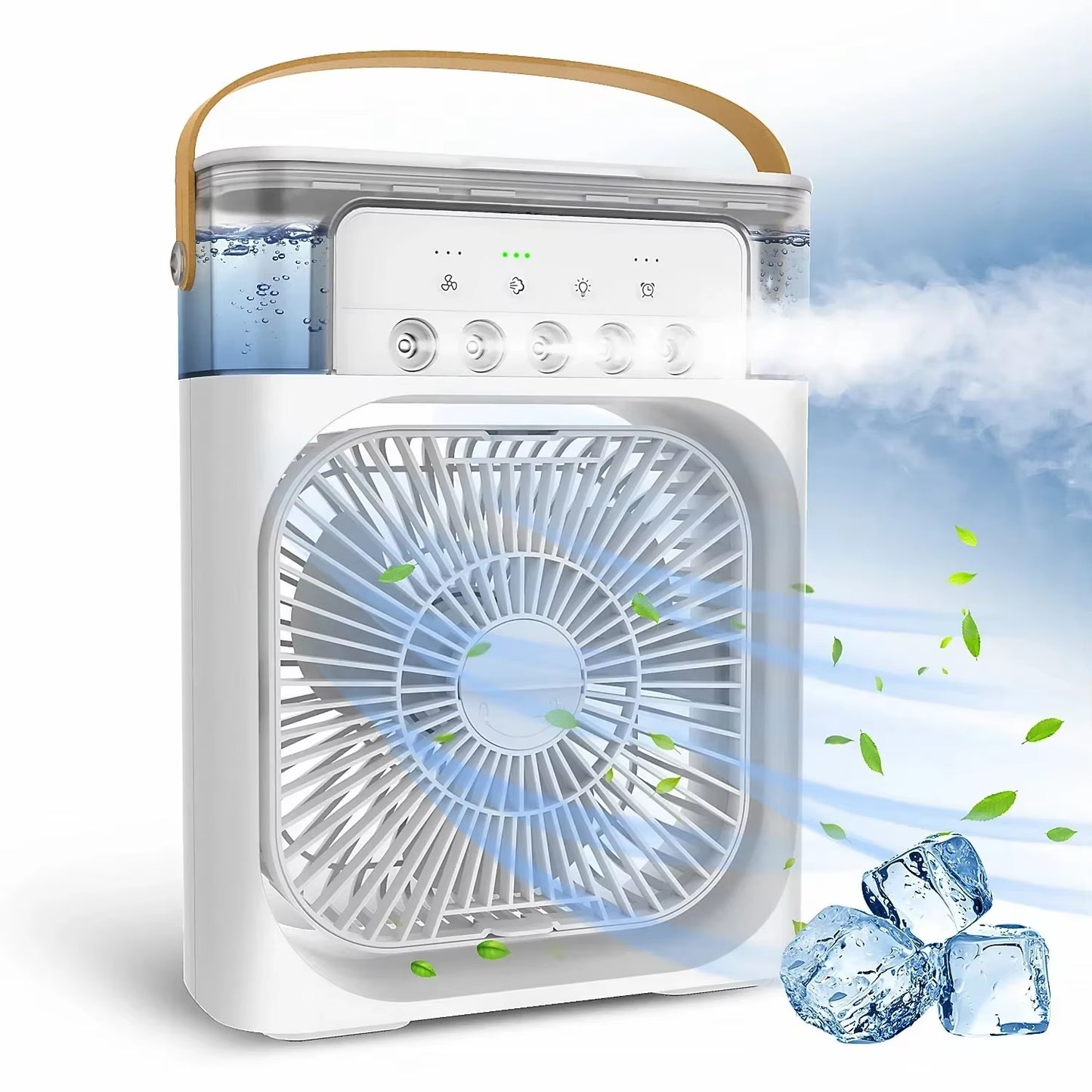 3 in 1 Fan Air Conditioner Household Small Air Cooler LED Night Light Portable Air Adjustment Fan Office Home Fan New