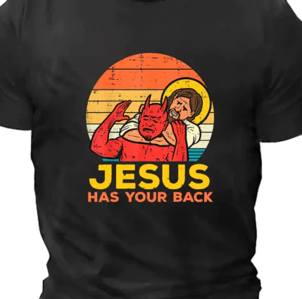 Jesus Has Your Back Jiu Jitsu Retro Christian Men Women Jesus God Christian T Shirt