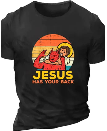 Jesus Has Your Back Jiu Jitsu Retro Christian Men Women Jesus God Christian T Shirt